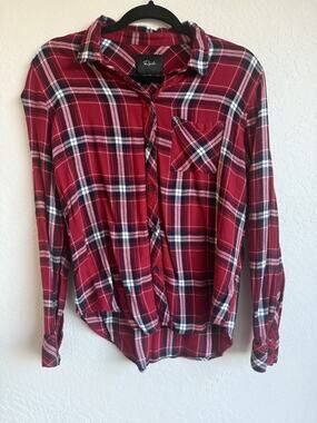 Rails Hunter Cranberry Ink Plaid Shirt Size Medium